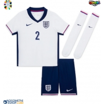 Otroški Nogometni dresi Anglija Kyle Walker #2 Domači EP 2024 Kratek Rokav (+ Kratke hlače)